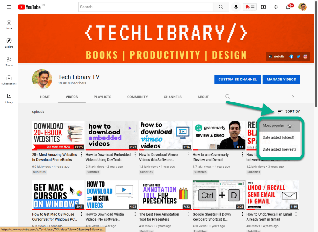 Easy way to Download List of YouTube Videos Metadata from ANY YouTube Channel (FREE) 1 extract and download list of youtube videos from any channel